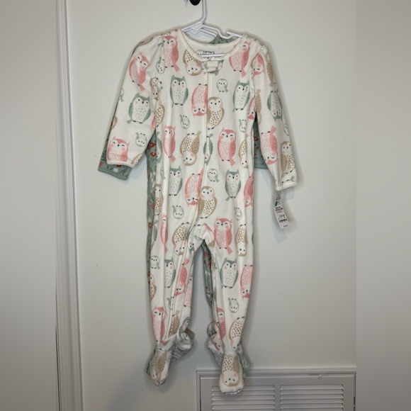 Carter's Other - Carter's Baby Girls Fleece Sleeper Set - Owl & Floral Pattern